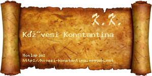 Kövesi Konstantina névjegykártya